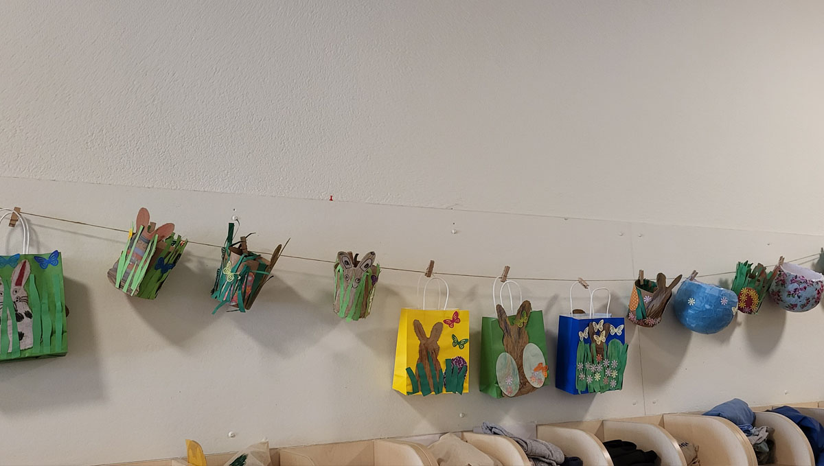 gebastelte Osternester